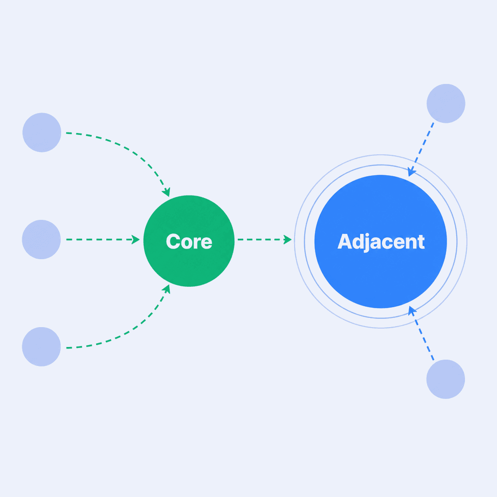 Diagram of Adjacent demand next to Core